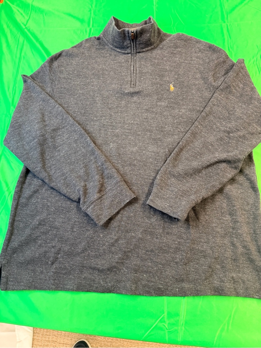 Polo by Ralph Lauren Men's Charcoal Half-Zip Sweater